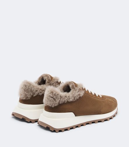 Monili shearling-lined suede sneakers - Brunello Cucinelli - Modalova