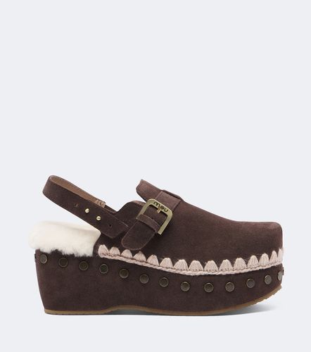 Mou Shearling-lined suede clogs - Mou - Modalova