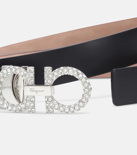 Gancini embellished leather belt - Ferragamo - Modalova