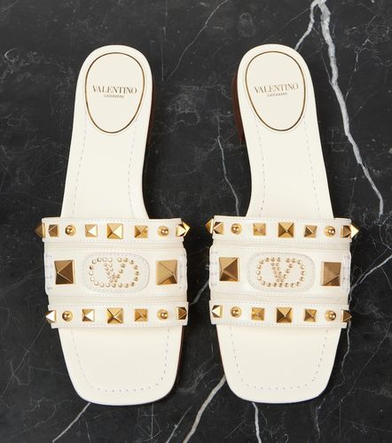 Plaster Caster studded leather slides - Valentino Garavani - Modalova