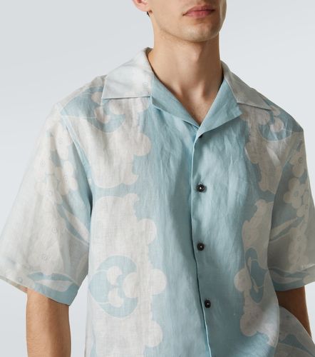 Camisa bowling Paradise de lino floral - Commas - Modalova