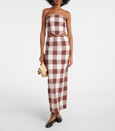 Falda larga Mira de algodón a cuadros - Posse - Modalova