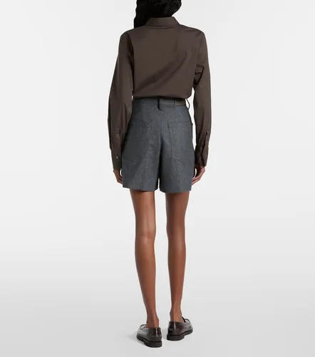 High-rise virgin wool shorts - Brunello Cucinelli - Modalova