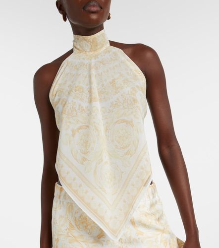 Top de georgette con cuello halter - Versace - Modalova