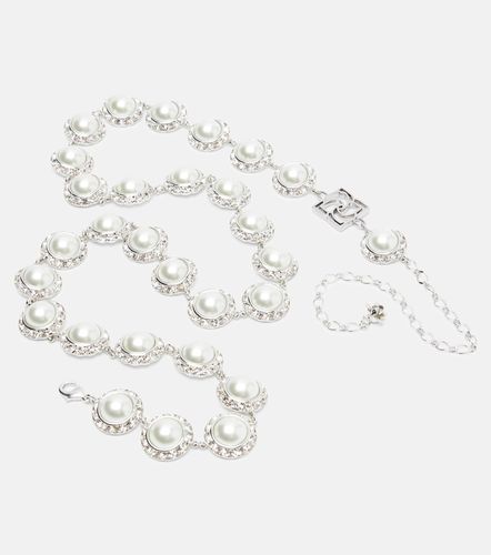 Cintura con perle bijoux e cristalli - Magda Butrym - Modalova