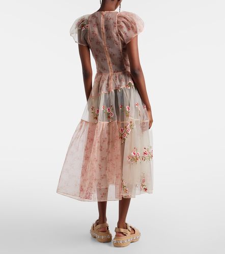 Patchwork sheer organza midi dress - Simone Rocha - Modalova