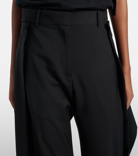 Pantalones anchos de lana drapeados - Loewe - Modalova