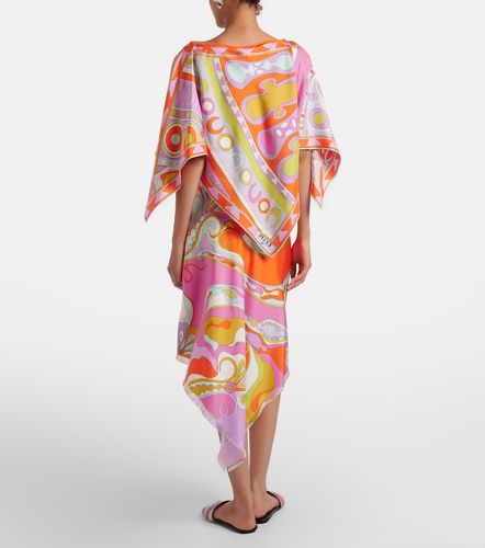 Gonna midi Orchidee in twill di seta - Pucci - Modalova