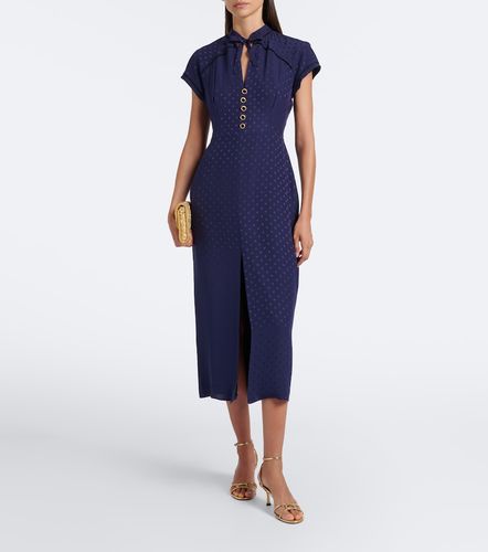 Vestido midi de jacquard de seda - Alessandra Rich - Modalova