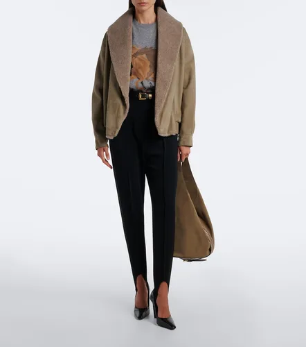 Oversized teddy-trimmed blouson jacket - Stella McCartney - Modalova