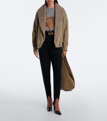 Oversized teddy-trimmed blouson jacket - Stella McCartney - Modalova