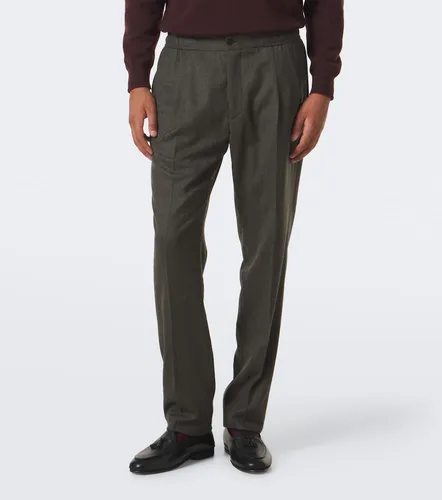 Virgin wool straight pants - Rubinacci - Modalova