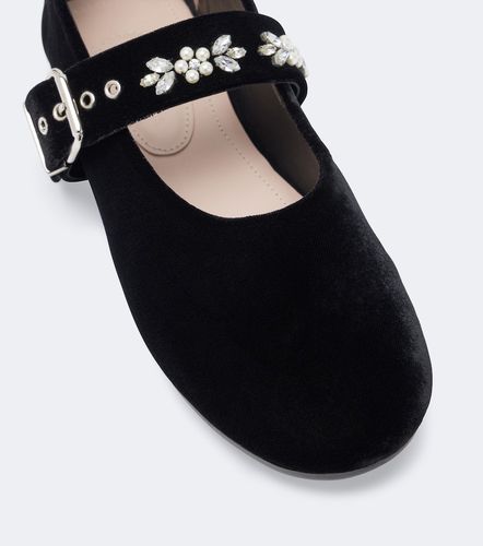Bailarinas Mary Jane de terciopelo adornadas - Simone Rocha - Modalova