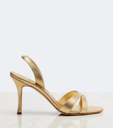 Callasi metallic leather slingback sandals - Manolo Blahnik - Modalova