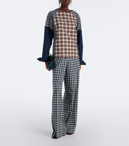 Top in flanella di cotone a quadri - Dries Van Noten - Modalova