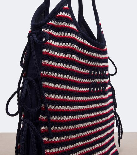 Miu Miu Ivy crochet striped shopper - Miu Miu - Modalova