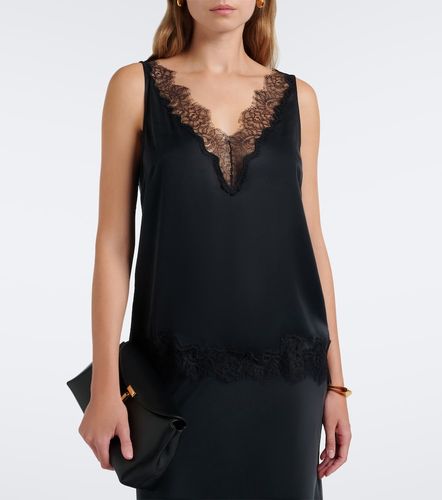 Top de satén de seda con encaje - Velvet - Modalova