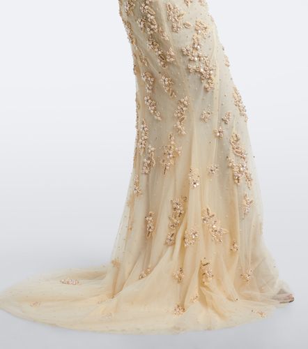 Vestido bustier de tul adornado - Georges Hobeika - Modalova