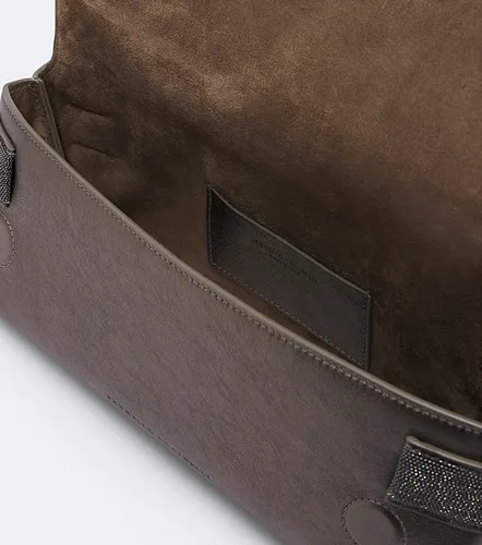 Borsa a mano Essence in pelle metallizzata - Brunello Cucinelli - Modalova