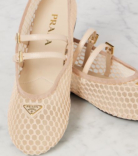 Bailarinas Mary Jane en macramé de malla - Prada - Modalova