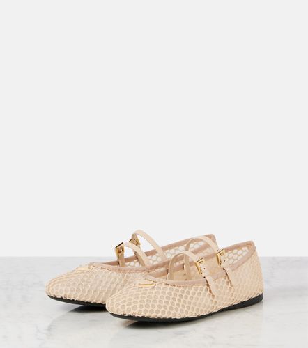 Prada Macrame mesh Mary Jane flats - Prada - Modalova