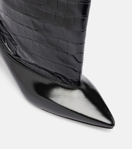 Tourni croc-effect leather knee-high boots - Jacquemus - Modalova
