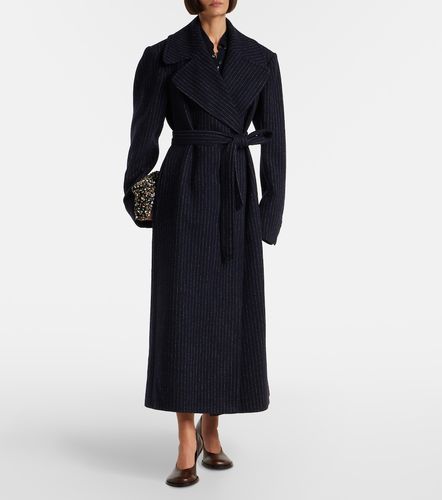 Abrigo de lana con raya diplomática - Dries Van Noten - Modalova