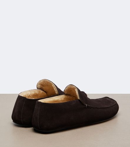 Leo shearling-lined suede loafers - The Row - Modalova