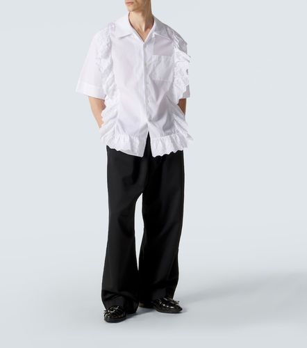 Camicia in popeline di cotone con volant - Simone Rocha - Modalova