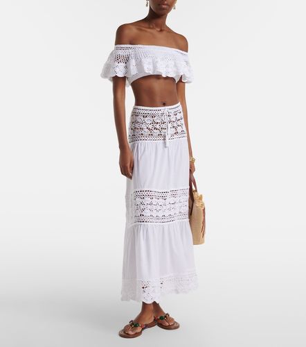 Crop top de croché de algodón - Anna Kosturova - Modalova