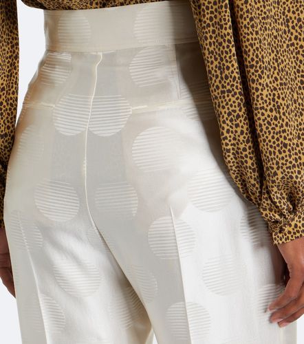 Polka-dot silk jacquard slim pants - Valentino - Modalova