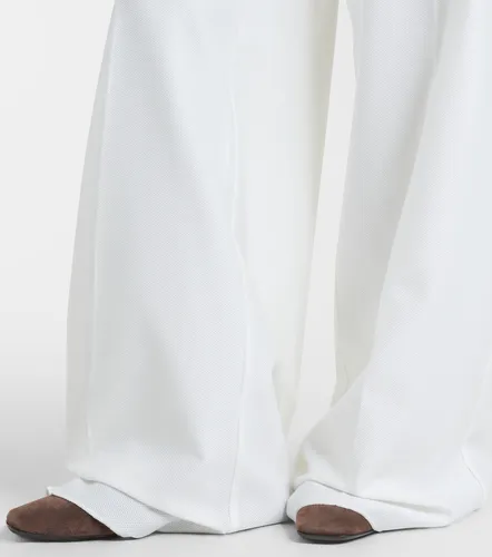 Pantalones anchos de piqué de algodón - Max Mara - Modalova