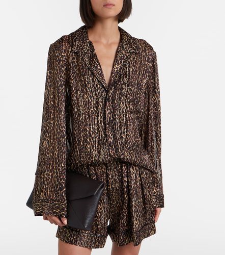 Leopard-print silk blouse - Saint Laurent - Modalova