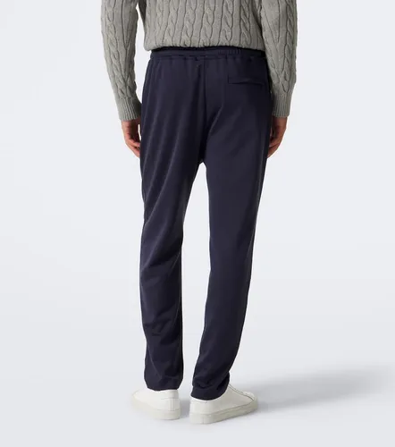Silk and cotton-blend sweatpants - Eleventy - Modalova