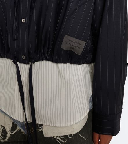 Pinstripe hooded wool jacket - Acne Studios - Modalova