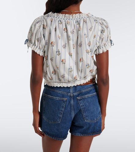 Dôen Top Nera de algodón estampado bordado - Doen - Modalova
