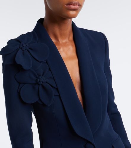 Blazer de cady con apliques florales - Elie Saab - Modalova