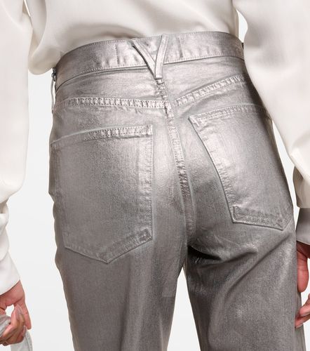 Daniela metallic high-rise straight jeans - Veronica Beard - Modalova