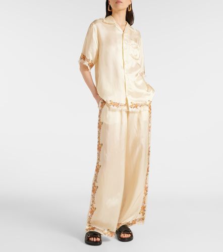Marni Printed satin straight pants - Marni - Modalova