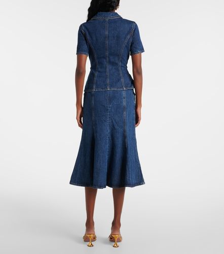 Self-Portrait Midikleid aus Denim - Self-Portrait - Modalova