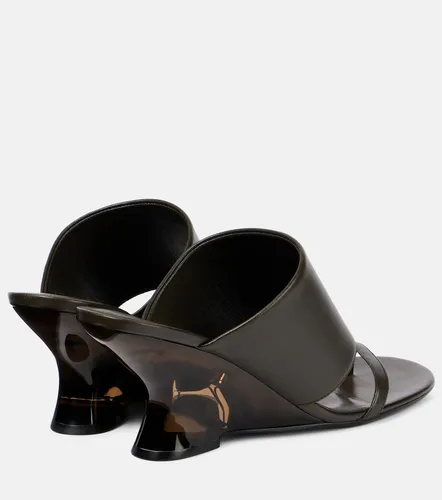 Mules de piel con cuña - Dries Van Noten - Modalova