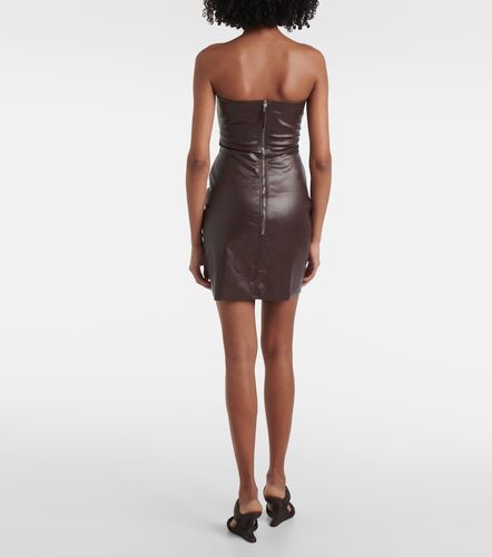 Abito bustier in denim spalmato - Rick Owens - Modalova
