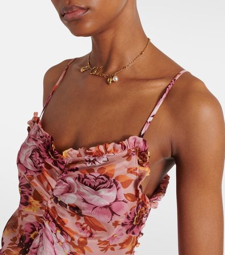Chloe Ruched floral silk camisole - Chloe - Modalova