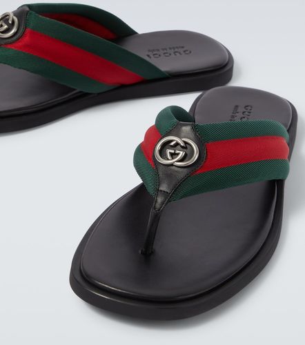Gucci GG Web Stripe slides - Gucci - Modalova