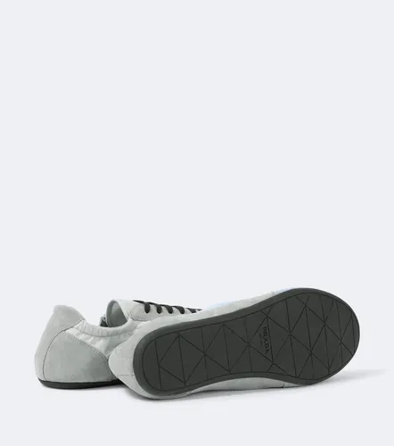 Collapse Re-Nylon and suede sneakers - Prada - Modalova