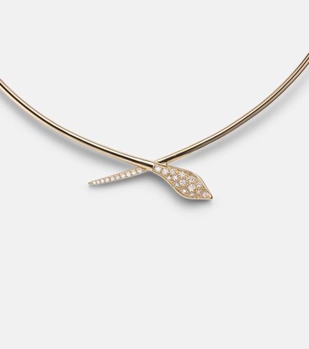 Gargantilla Snake de oro de 14 ct con diamantes - Sydney Evan - Modalova