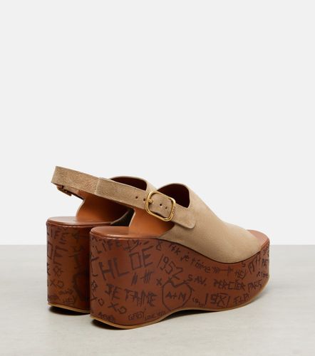 Chloé Sandali con zeppa Maxime 80 in suede - Chloe - Modalova