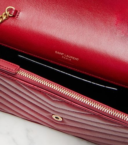 Cassandre leather wallet on chain - Saint Laurent - Modalova