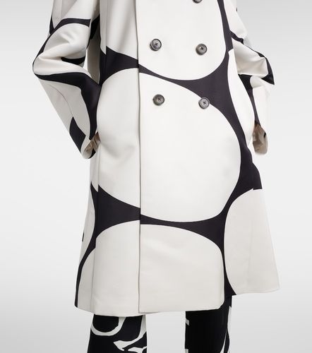 Polka-dot double-breasted satin coat - Dries Van Noten - Modalova