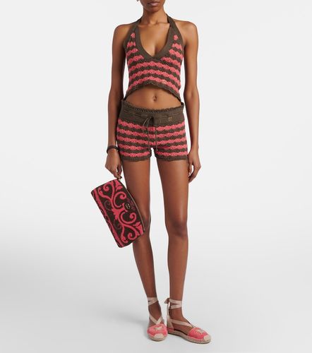 Shorts de punto de algodón a rayas - Valentino - Modalova